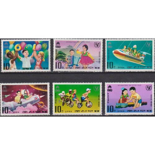 Почтовые марки Северная Корея 1980г. 30 лет Международного дня ребенка Праздники, Дети MNH