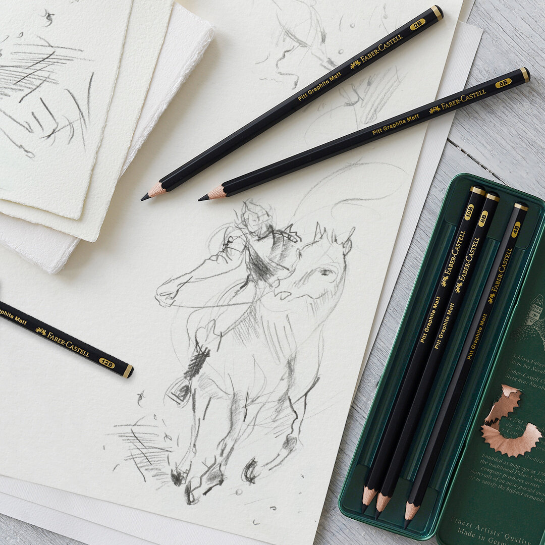 Карандаш чернографитный Pitt Graphite Matt, 2B Faber-Castell - фото №2