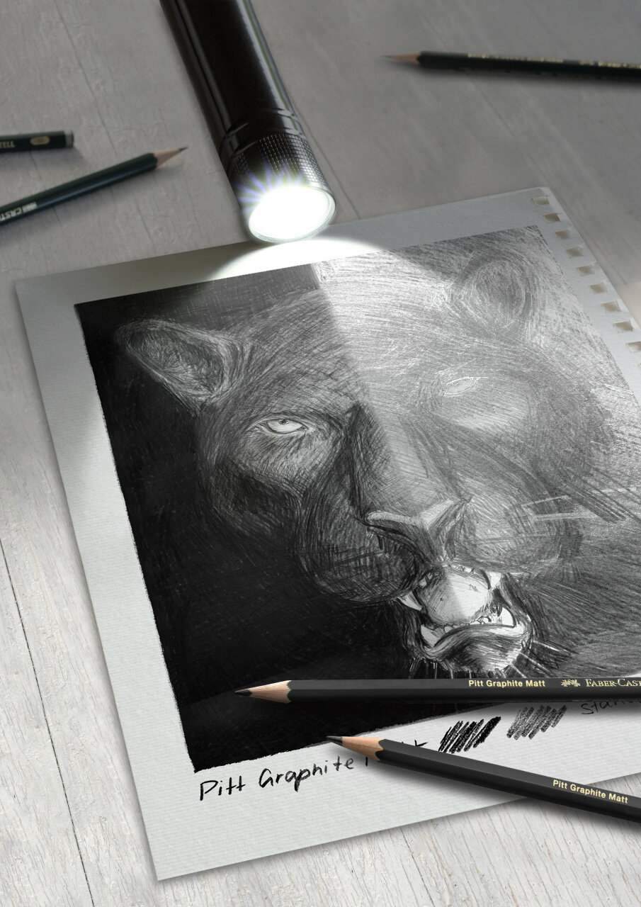 Карандаш чернографитный Pitt Graphite Matt, 10B Faber-Castell - фото №3