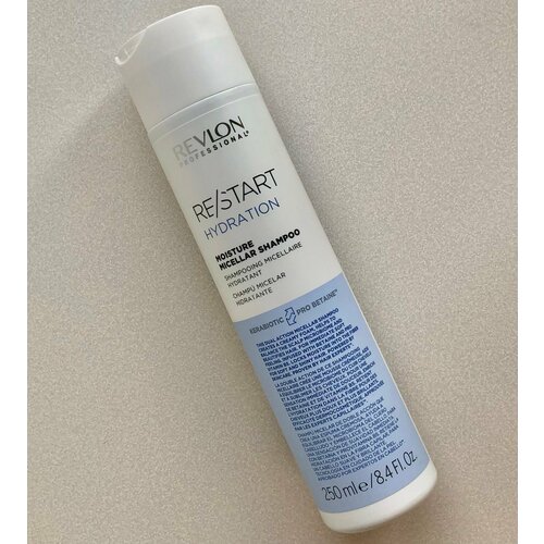 Revlon Professional Restart Hydration Moisture Micellar Shampoo Мицеллярный шампунь для нормальных и сухих волос, 250 мл мицеллярный шампунь для нормальных и сухих волос restart hydration moisture micellar shampoo шампунь 1000мл