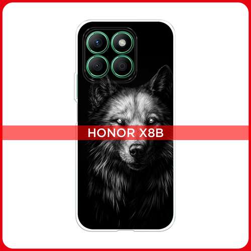 Силиконовый чехол на Honor X8B / Хонор X8B Волк черно белый силиконовый чехол на honor x8b хонор x8b волк выходит из ночи