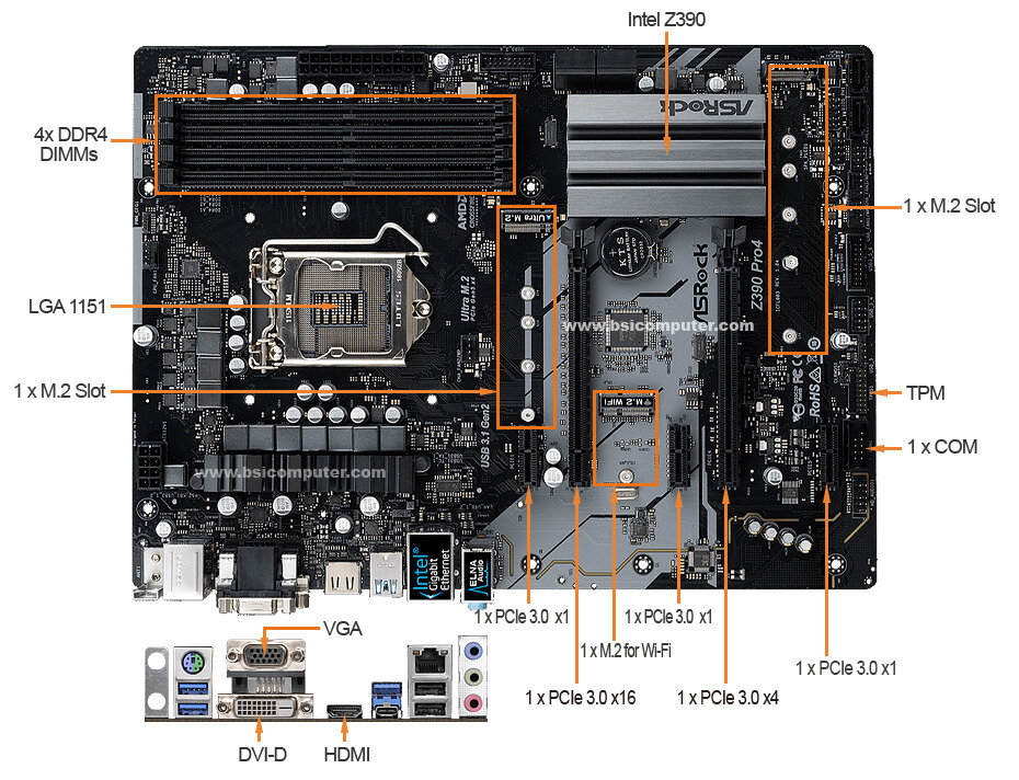 Материнская плата ASRock Z390 Pro4