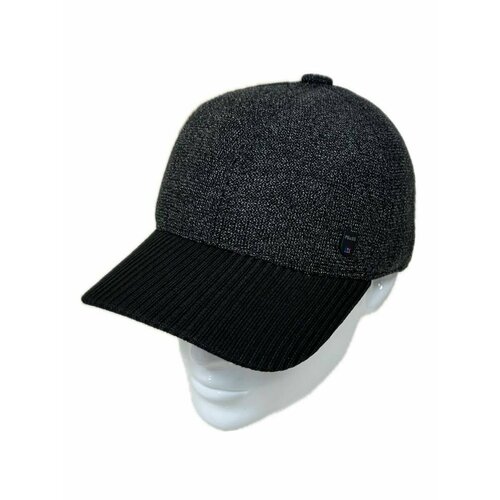фото Кепка , размер 60, серый, черный шапка-сиб