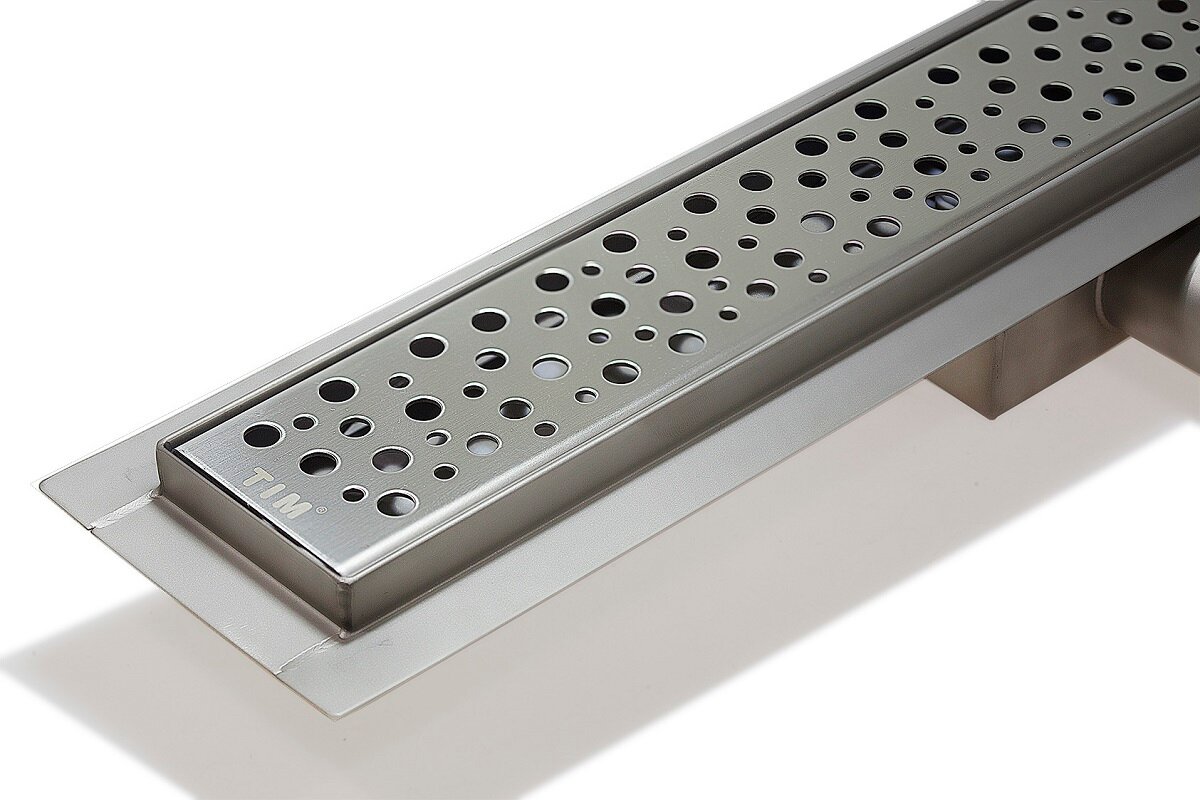 Сухой трап для душа, для лотка, для душевого поддона Tim BAD413502 серебристый 70 мм 1500 г