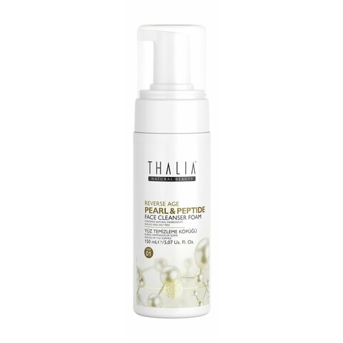 Очищающая антивозрастная пенка для лица с жемчужной пудрой / Thalia Natural Beauty Reverse Age Pearl & Peptide Face Cleansing Foam
