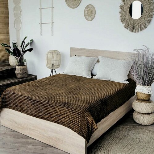 Изображение товара Плед покрывало Кубик велсофт флисовый мягкий теплый на кровать, диван накидка евро размер 200х220