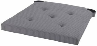 Подушка на стул Ikea Justina/ Икеа Юстина, 35/42 x 40 х 4 см, серый