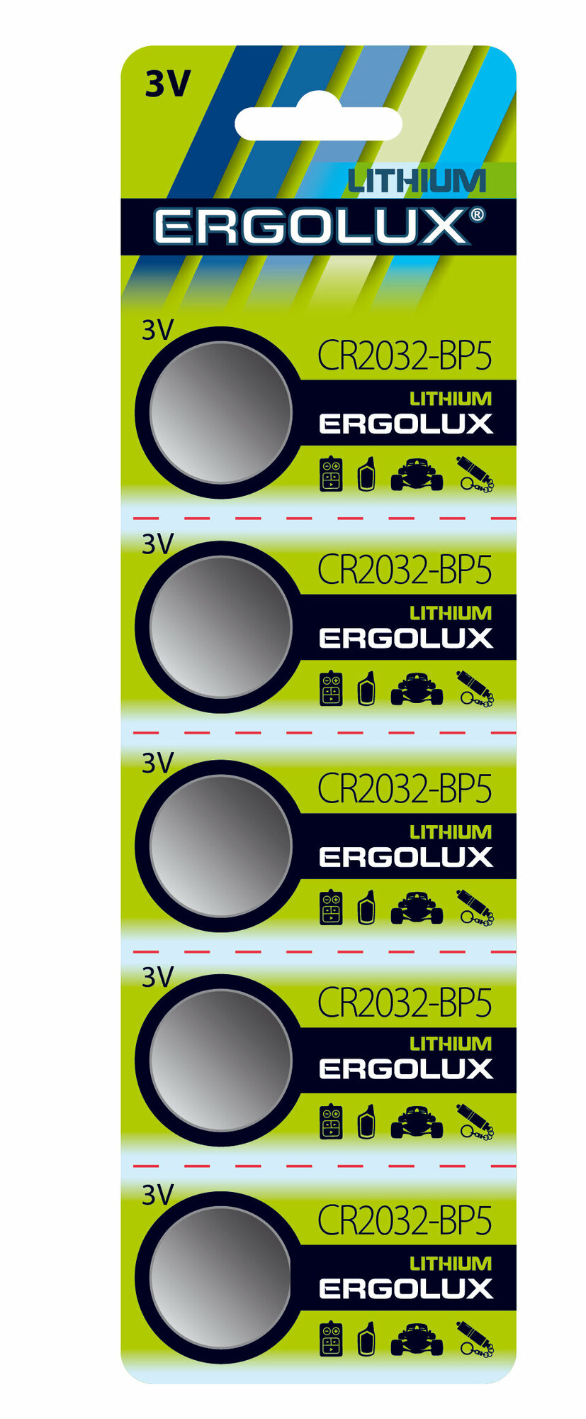 CR2032 Батарейка ERGOLUX Lithium CR2032-BP5, 5 шт. 200мAч - фото №5