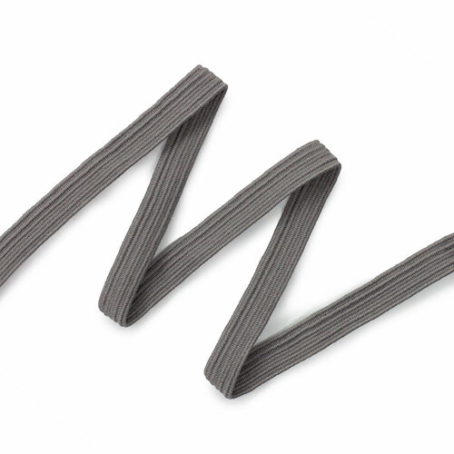 Тесьма эластичная цветная 6,8 гр/м, эластичность 135%, 10мм*10м, 10 мотков (всего в упаковке 100 м) (светло-серый)