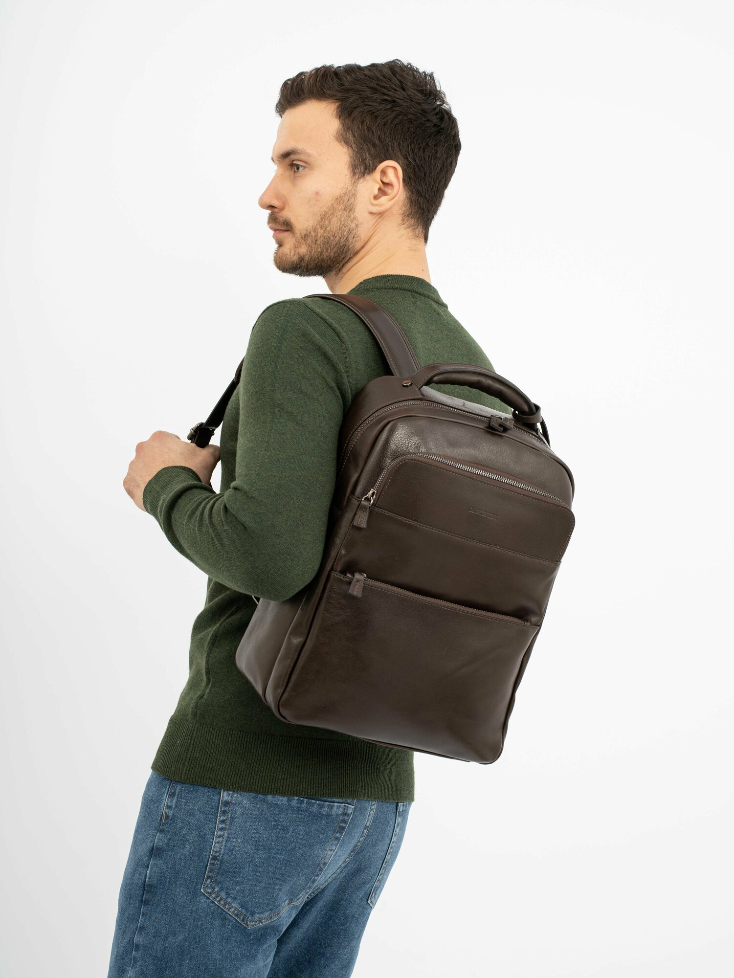 Рюкзак GEORGE KINI Рюкзак мужской из натуральной кожи GEORGE KINI GK.MEN LEATHER BACKPACK