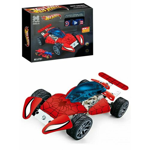 Конструктор металлический Hot Wheel Багги Человека-Паука 8701