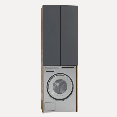 Изображение товара Шкаф напольный SanStar Инфинити для стиральной машины для ванной комнаты дуб сонома светлый, графит