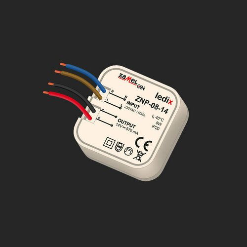 Zamel Блок питания LED 14V DC 8W в монт. коробку светильник zamel 11 211 42 navi золото тепл бел в монт коробку 14v dc