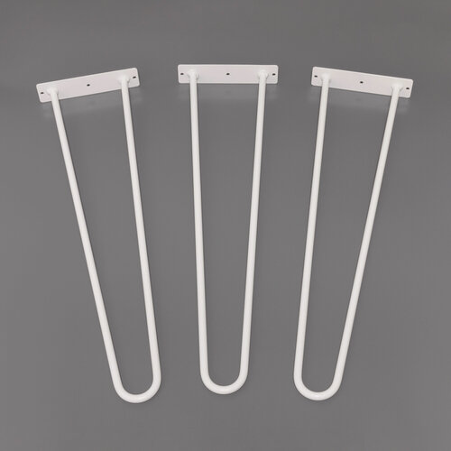 Изображение товара Ножки шпильки, металлические, двойные, белые, высота 50 см. Комплект 3 шт.