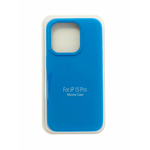 Чехол-накладка для iPhone 15 Pro VEGLAS SILICONE CASE NL закрытый синий (3)