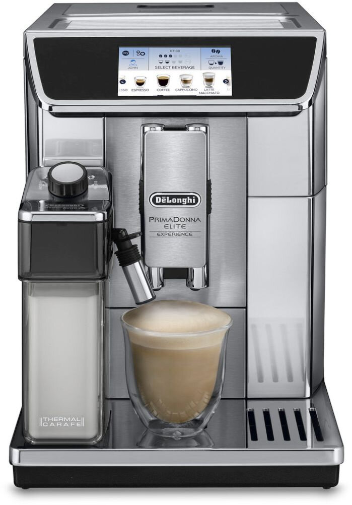 Кофемашина Delonghi PrimaDonna Elite Experience ECAM650.85. MS серебристый/черный