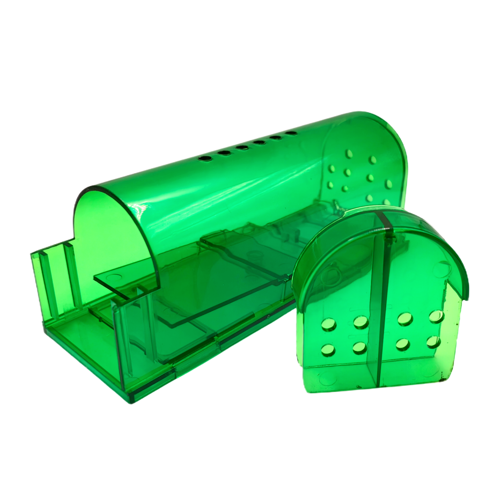 Мышеловка гуманная для мышей пластиковая комплект 2 штуки, зелёный цвет - фотография № 5