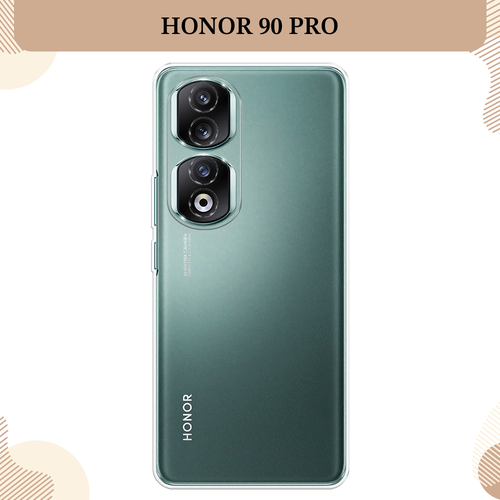 Силиконовый чехол на Honor 90 Pro / Хонор 90 Про, прозрачный силиконовый чехол на honor 90 pro хонор 90 про розовая сакура прозрачный