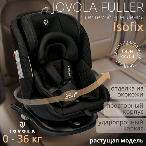 Автокресло Indigo Jovola Fuller Isofix растущее, поворотное 0-36 кг, черный