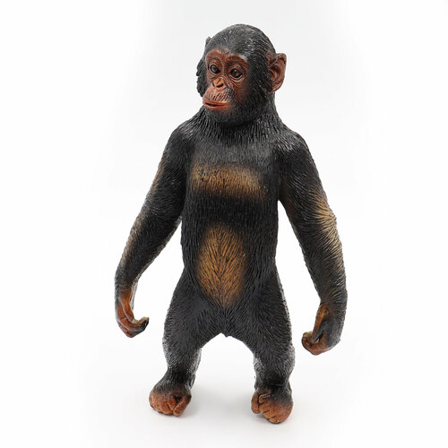 Фигурка дикого животного Zateyo Обезьяна Шимпанзе, игрушка для детей коллекционная, декоративная 9.7х4х15.3 см саванный слон 19 см loxodonta africana фигурка игрушка дикого животного