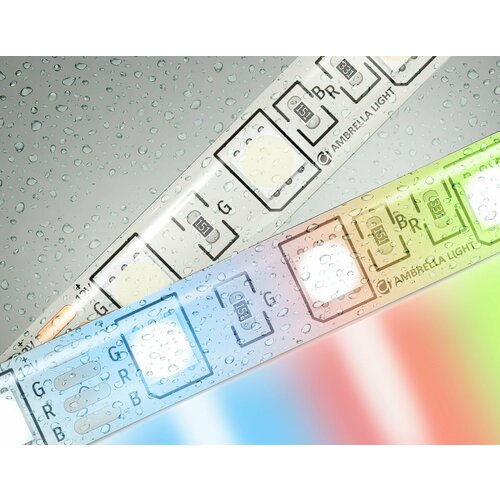 Светодиодная лента 5050 60Led /14.4W m/ 12V IP65 RGB 5m, 5000*10*2.87mm