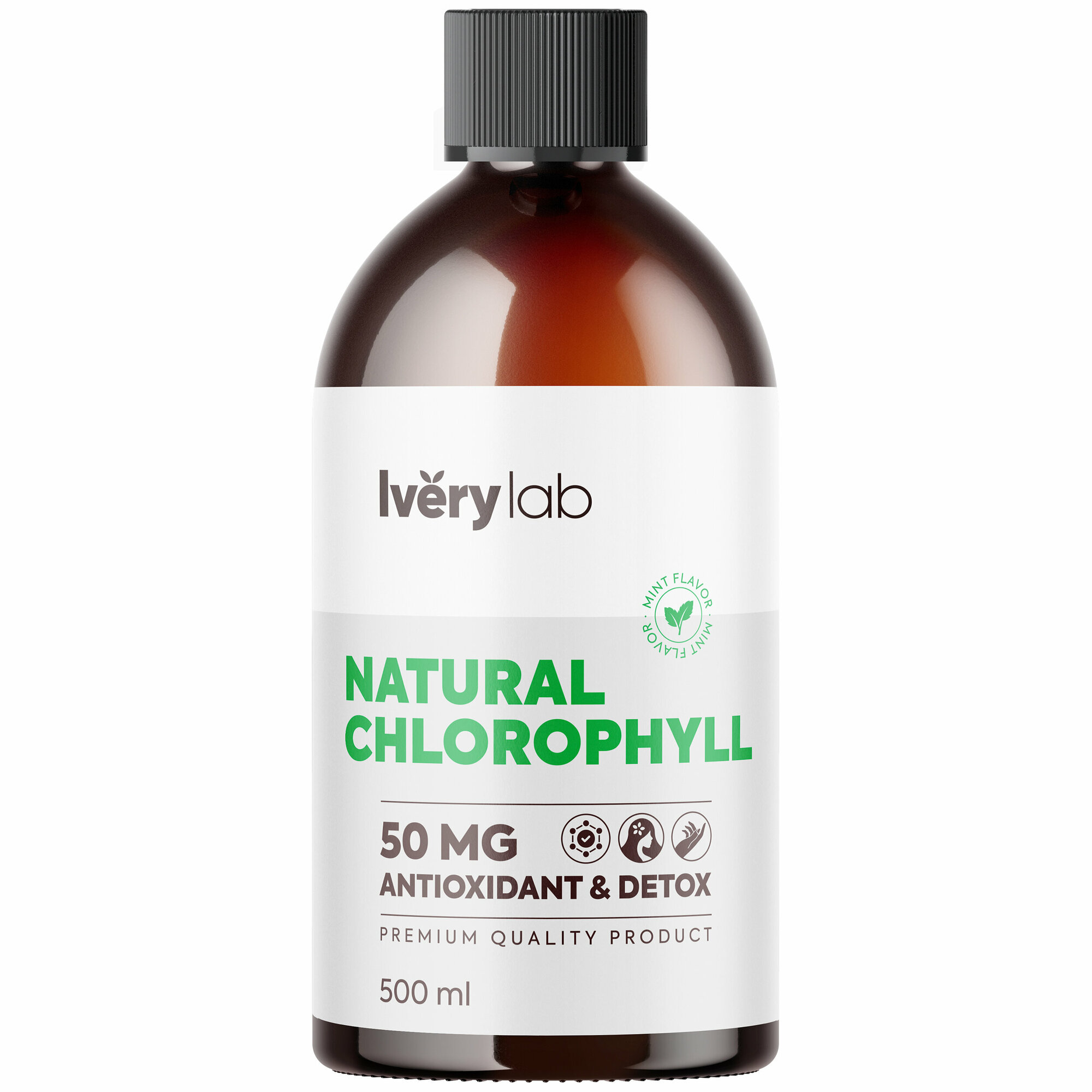 Хлорофилл жидкий 500 мл Iverylab для похудения и детокса со вкусом мяты