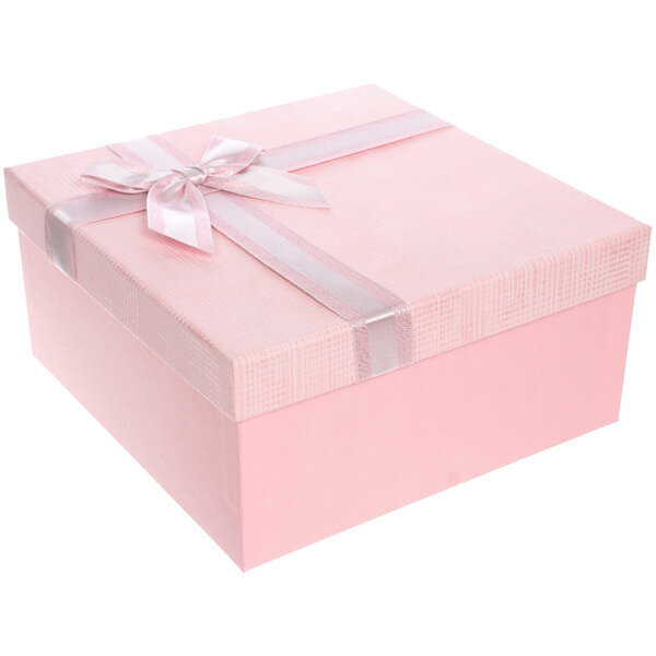 Коробка подарочная «С любовью» 19,5*19,5*9,5 см, розовый