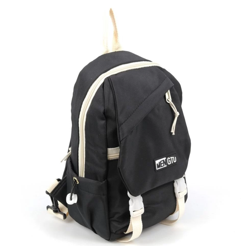 фото Маленький текстильный рюкзак с одной лямкой 9215 блек fuzi house