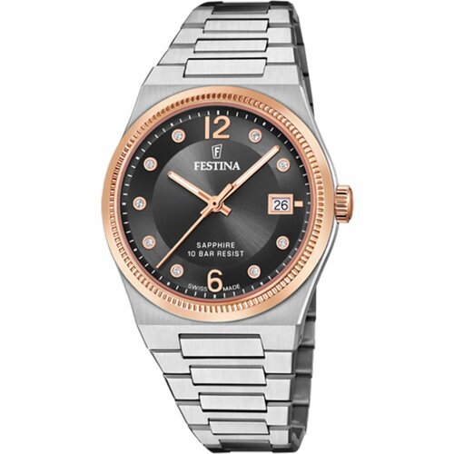 фото Наручные часы festina f20037/3, золотой, черный