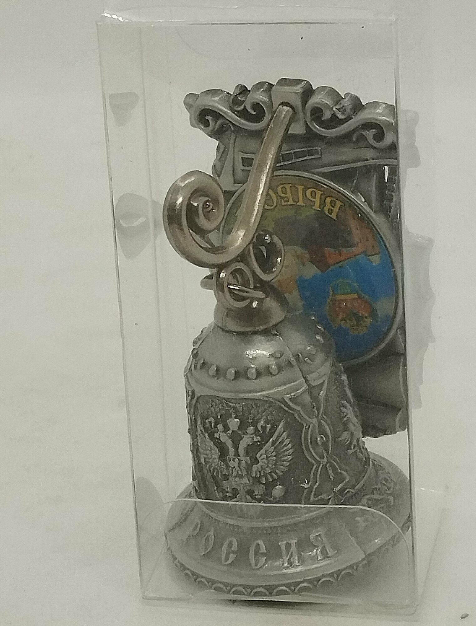 Магнит-колокольчик "выборг-парусник " , Серебро — фото 1