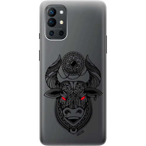 Силиконовый чехол на OnePlus 9R / ВанПлюс 9Р с 3D принтом Grand Bull прозрачный силиконовый чехол на oneplus 9r ванплюс 9р с 3d принтом cosmocorgi прозрачный