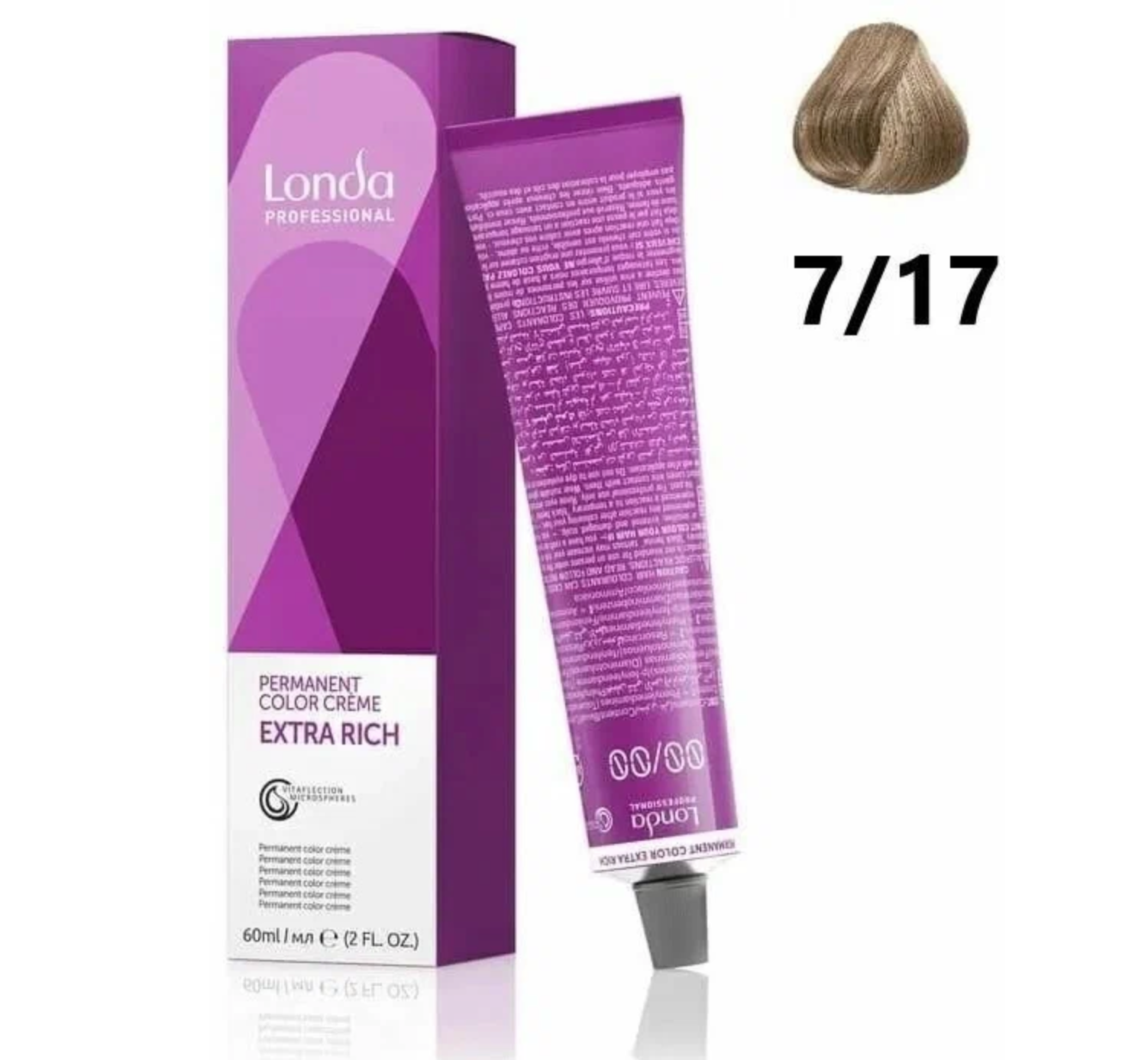 Londa Professional Londacolor Стойкая краска для волос 60 мл - Лонда Колор 7/17 Пепельно-коричневый