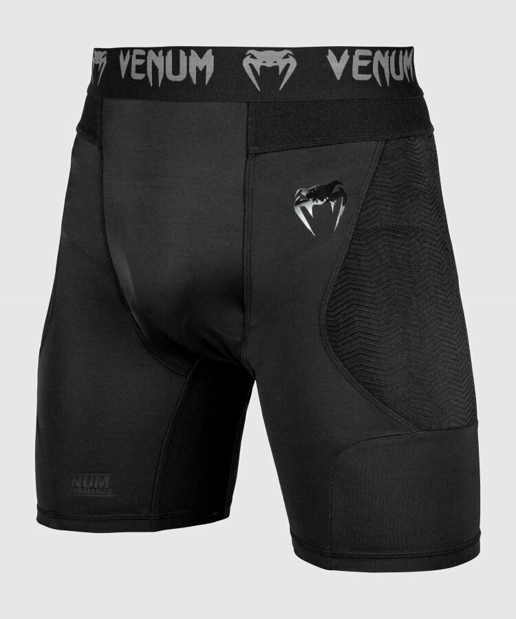 Компрессионные шорты спортивные для ММА и единоборств валетудо Venum G-Fit - Black/Gold (XL)