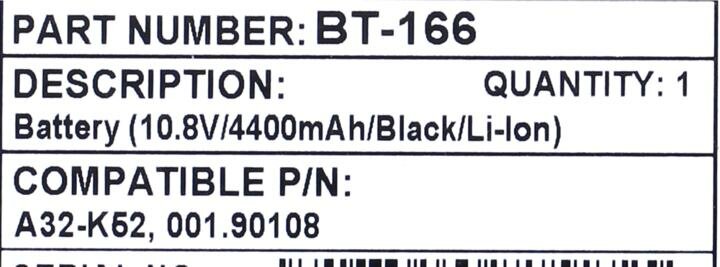 Батарея для ноутбуков PITATEL , 4400мAч, 10.8В, Asus A42, A52, K42, K52, X52 - фото №12