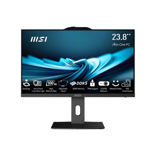 Моноблок MSI Pro AP242P 12MA-620XRU, 23.8, Intel Core i7 12700, 16ГБ, 512ГБ SSD, Intel UHD Graphics 730, noOS, черный 9s6-ae0621-620