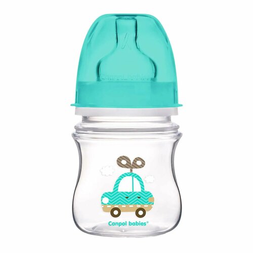 Бутылочка Canpol Babies Easy Start антиколиковая с широким горлышком 120мл Бирюзовая соска canpol babies для кормления кашей 2 шт