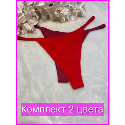 фото Трусы , 2 шт., размер m(44/46), красный collection by eva