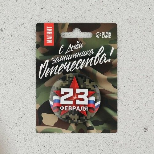 Магнит закатной 23 февраля диам 5 см 449₽
