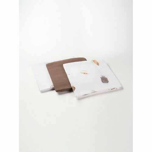 Муслиновая для новорожденных 80x80 см 3 шт. Music