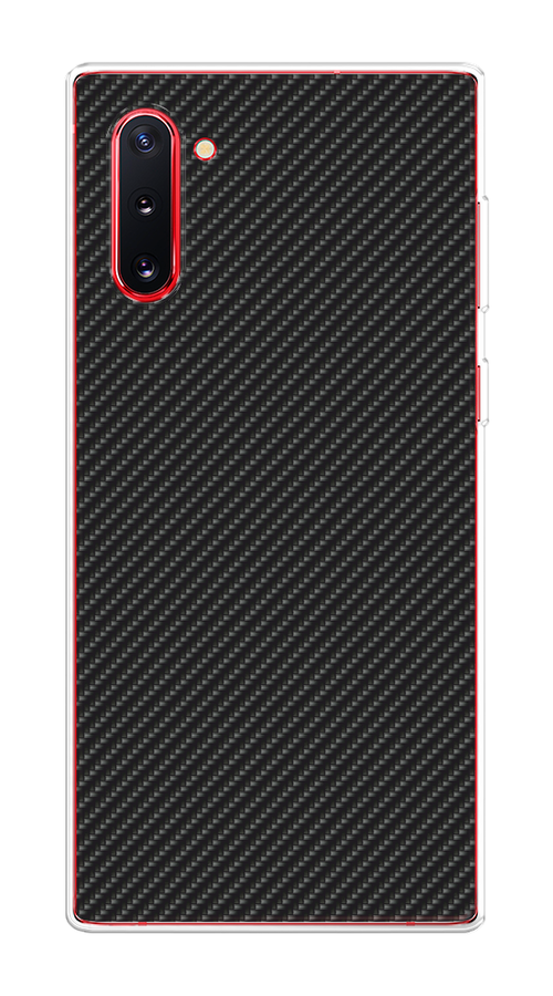 Силиконовый чехол на Samsung Galaxy Note 10 / Самсунг Галакси Ноте 10.1 "Черный карбон"