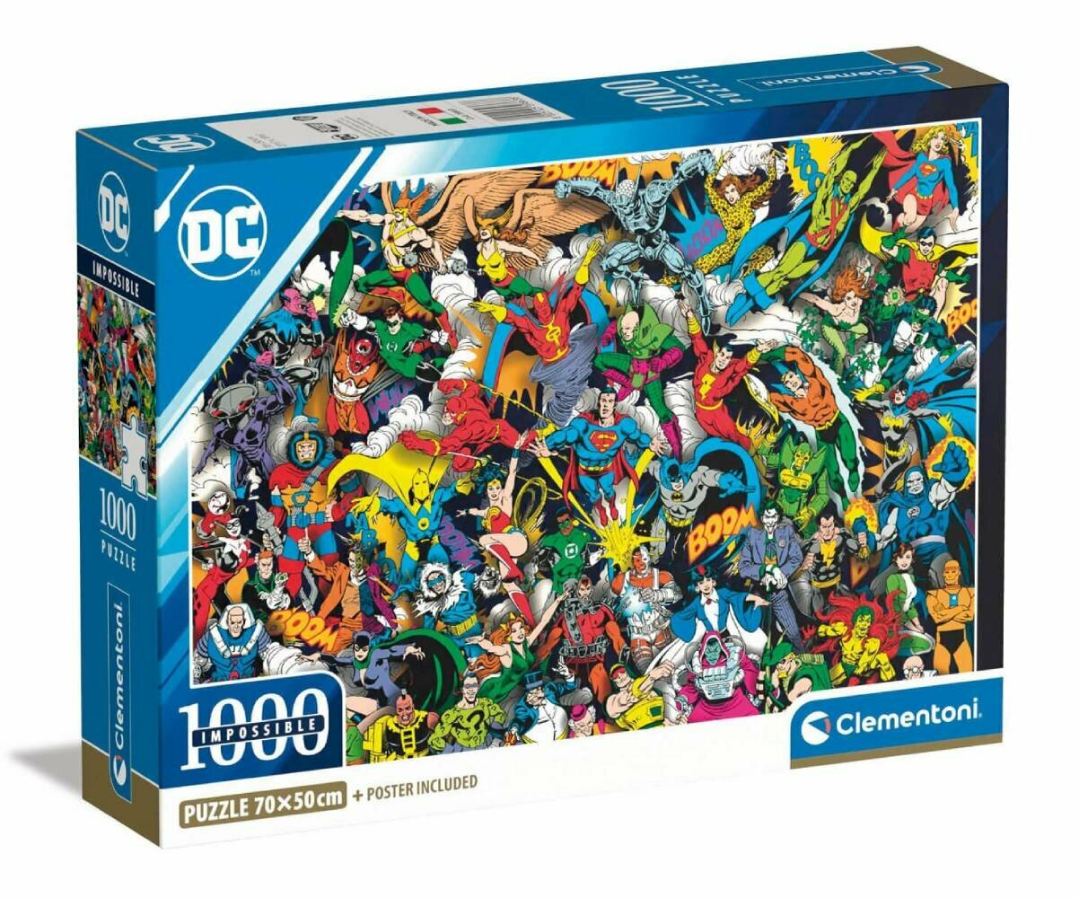 Пазл для взрослых Clementoni 1000 деталей: Лига Справедливости 2, DC
