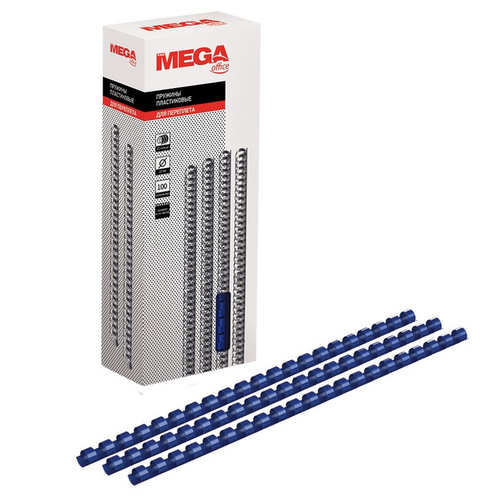 ProMega office Пружины для переплета пластиковые Promega office 10мм синий 100 штук в упаковке 882₽