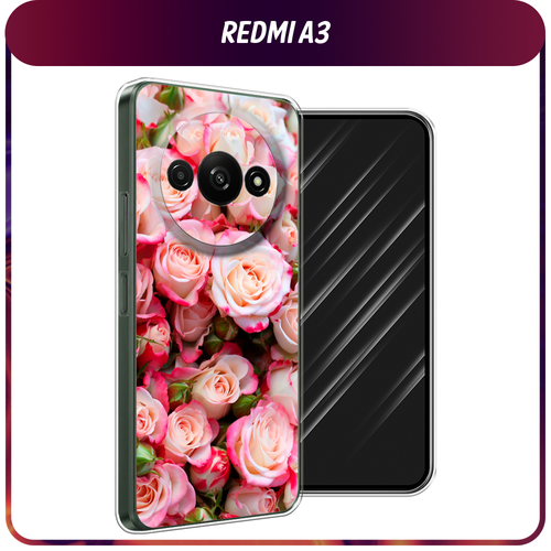 защищенный чехол для xiaomi redmi a3 poco c61 сяоми редми а3 поко с61 df xiarmor 10 black Силиконовый чехол на Xiaomi Redmi A3/Poco C61 / Сяоми Редми А3/Поко С61 Много роз