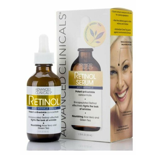 Сыворотки Advanced Clinicals, Cыворотка с ретинолом, против морщин, 52 мл