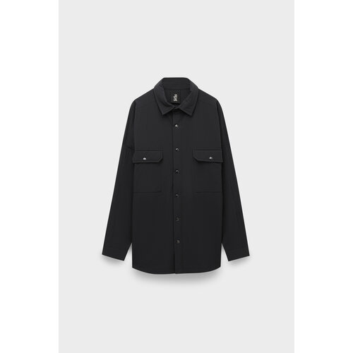 Куртка-рубашка thom/krom, размер 52, черный куртка thom krom размер 52 серый