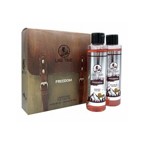 Шампунь для волос Like Time Подарочный набор мужской Шампунь для волос Гель для душа Freedom 531₽
