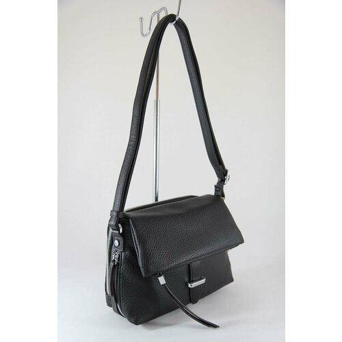 фото Сумка кросс-боди batty яркая сумка из экокожи g-2641-2-black, фактура рельефная, гладкая, черный