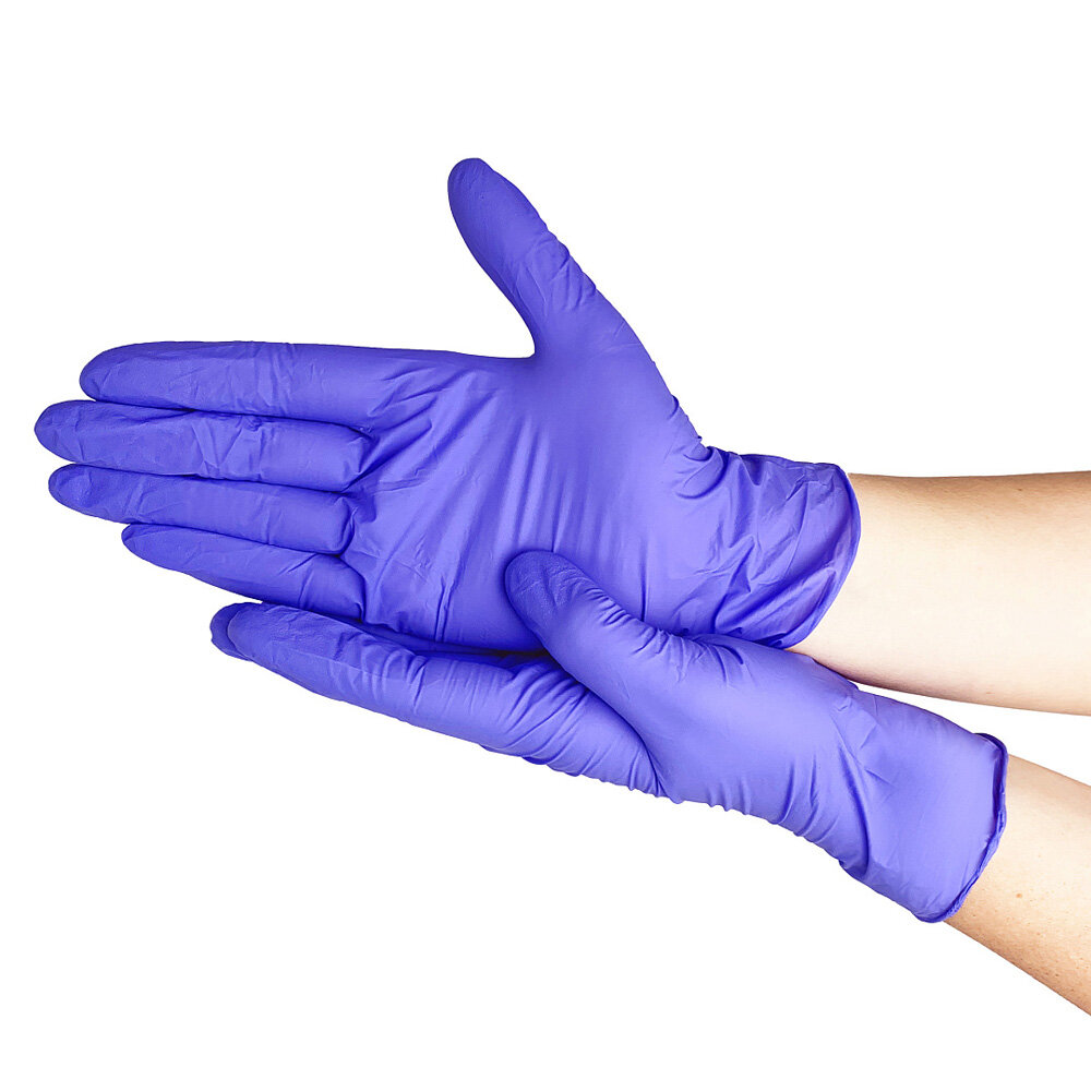 Перчатки нитриловые ELEGREEN фиолетовые, размер S