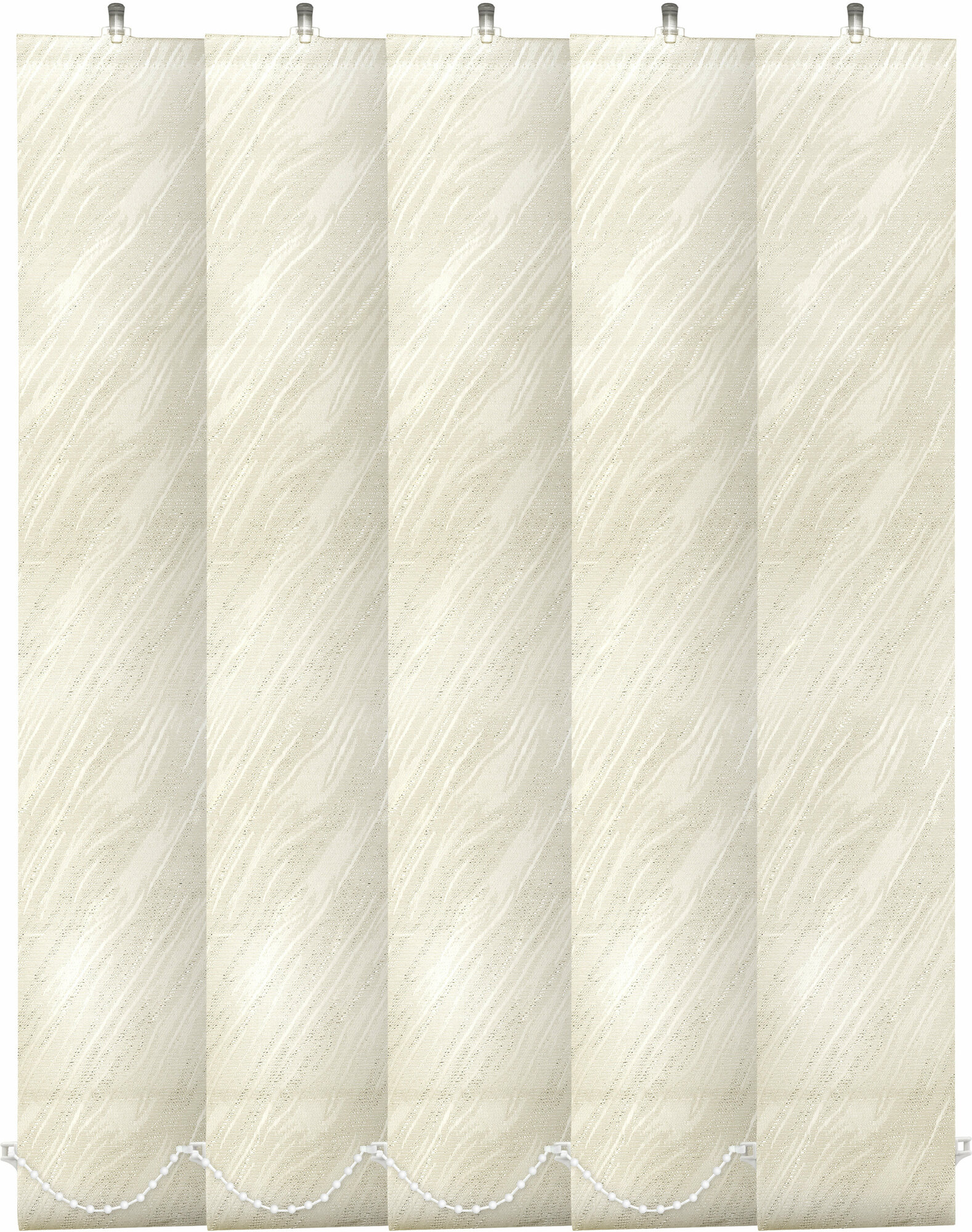 Ламели для вертикальных жалюзи 5шт Венеция бежевый/серебро Длина 180 см