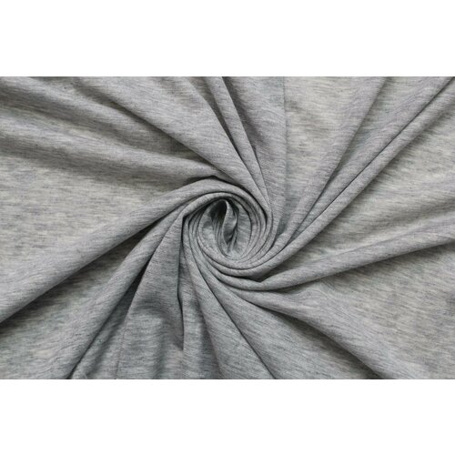 Ткань Трикотаж стрейч серый меланж, ш156см, 0,5 м